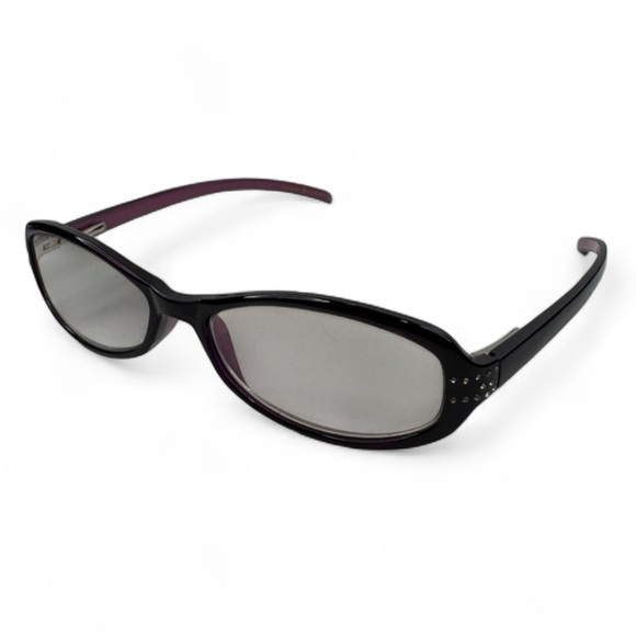 Vintage Joan Rivers 2.5 Reading Glasses Black and Purple Vintage Glasses - Picture 2 of 13